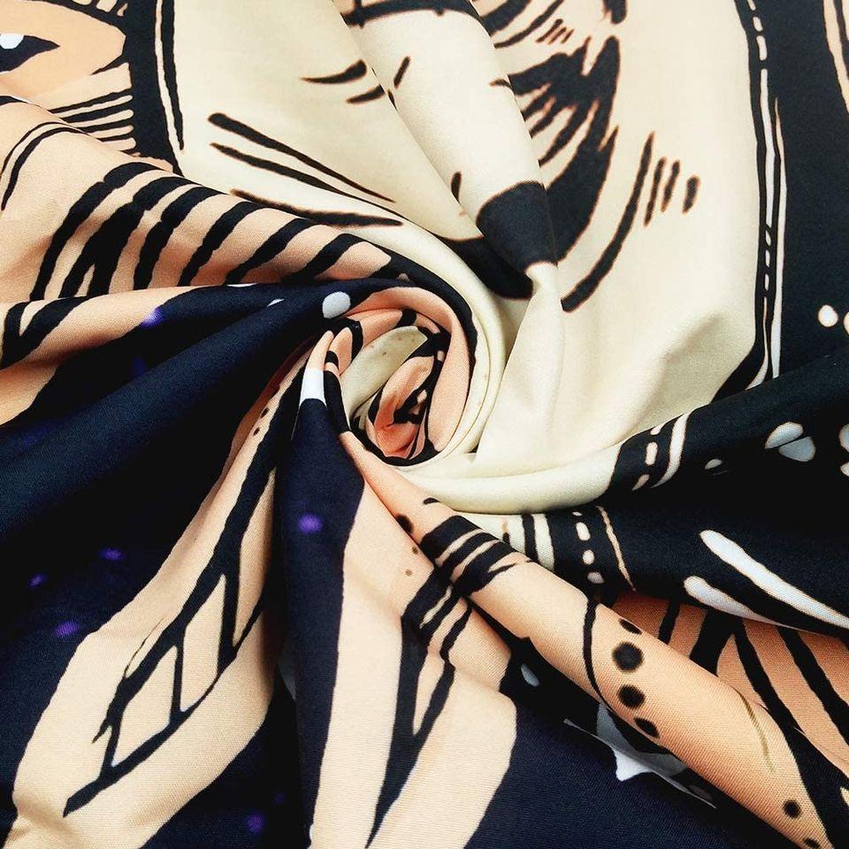 Tapestry Sun Moon Faces Starry night