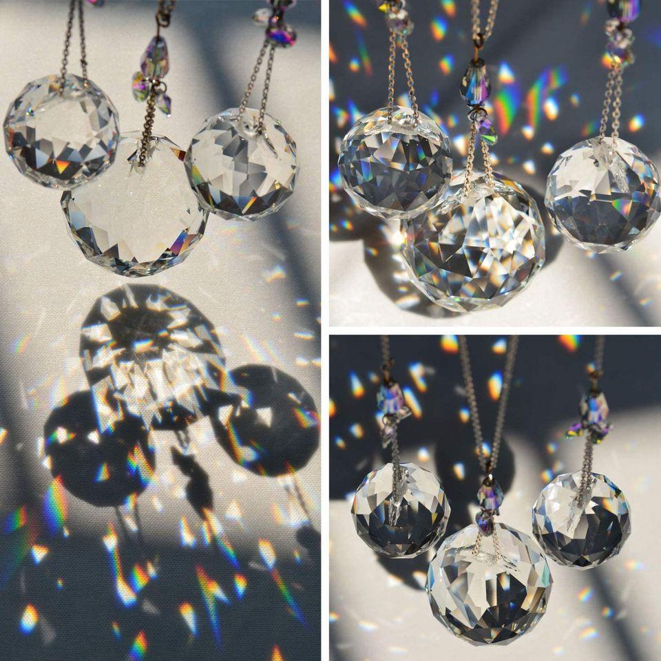 Amazing Crystal Ball Prism Suncatchers - 3 Total