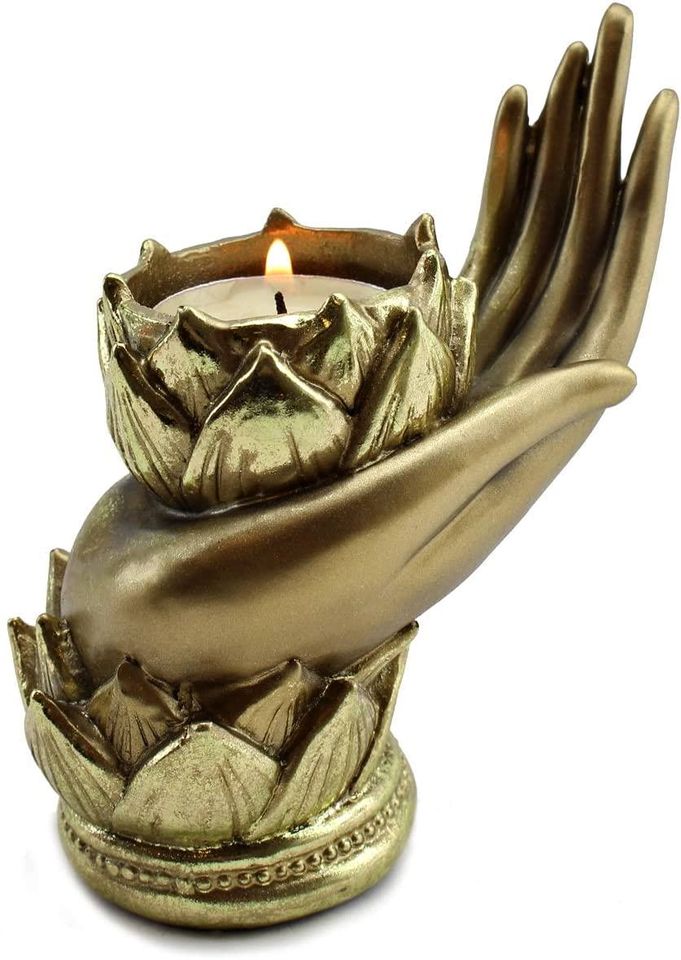 Lotus Gesture Hand Shape Candle Holder for Your Healthy Heart