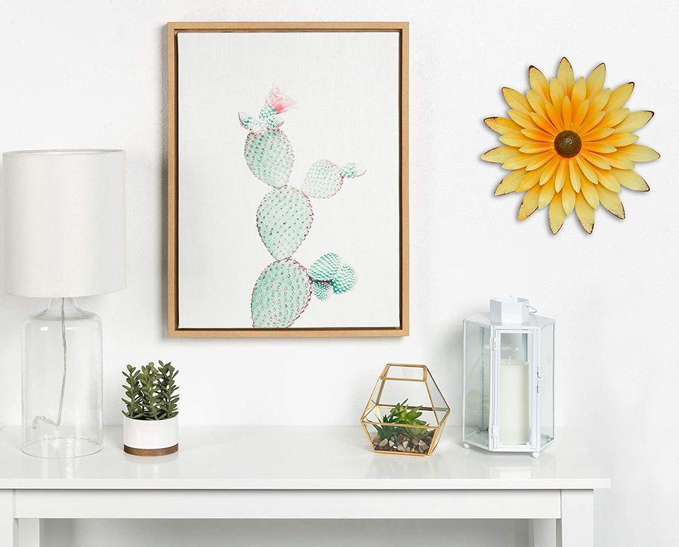 Lovely Yellow Metal Daisy Flower Wall Decor