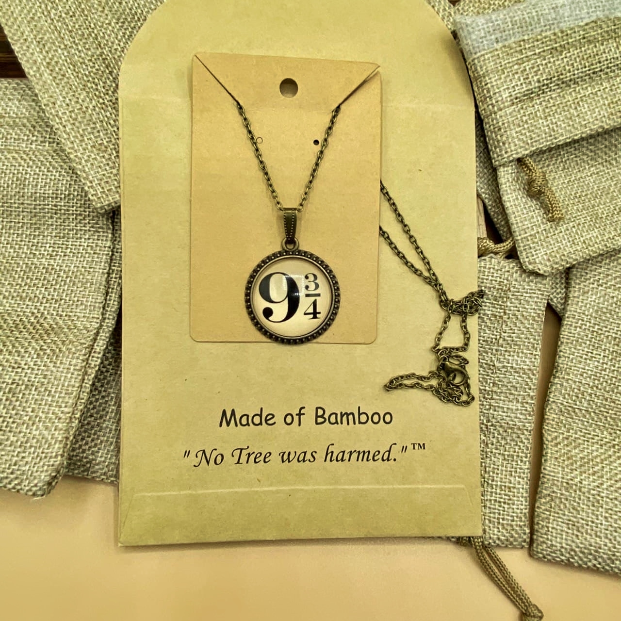 Harry Potter Inspired Artwork Glass Pendant - "Platform 9 & 3/4"