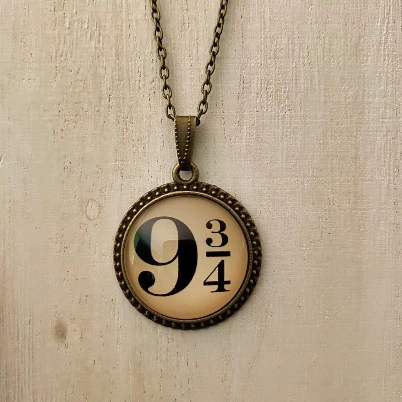 Harry Potter Inspired Artwork Glass Pendant - "Platform 9 & 3/4"