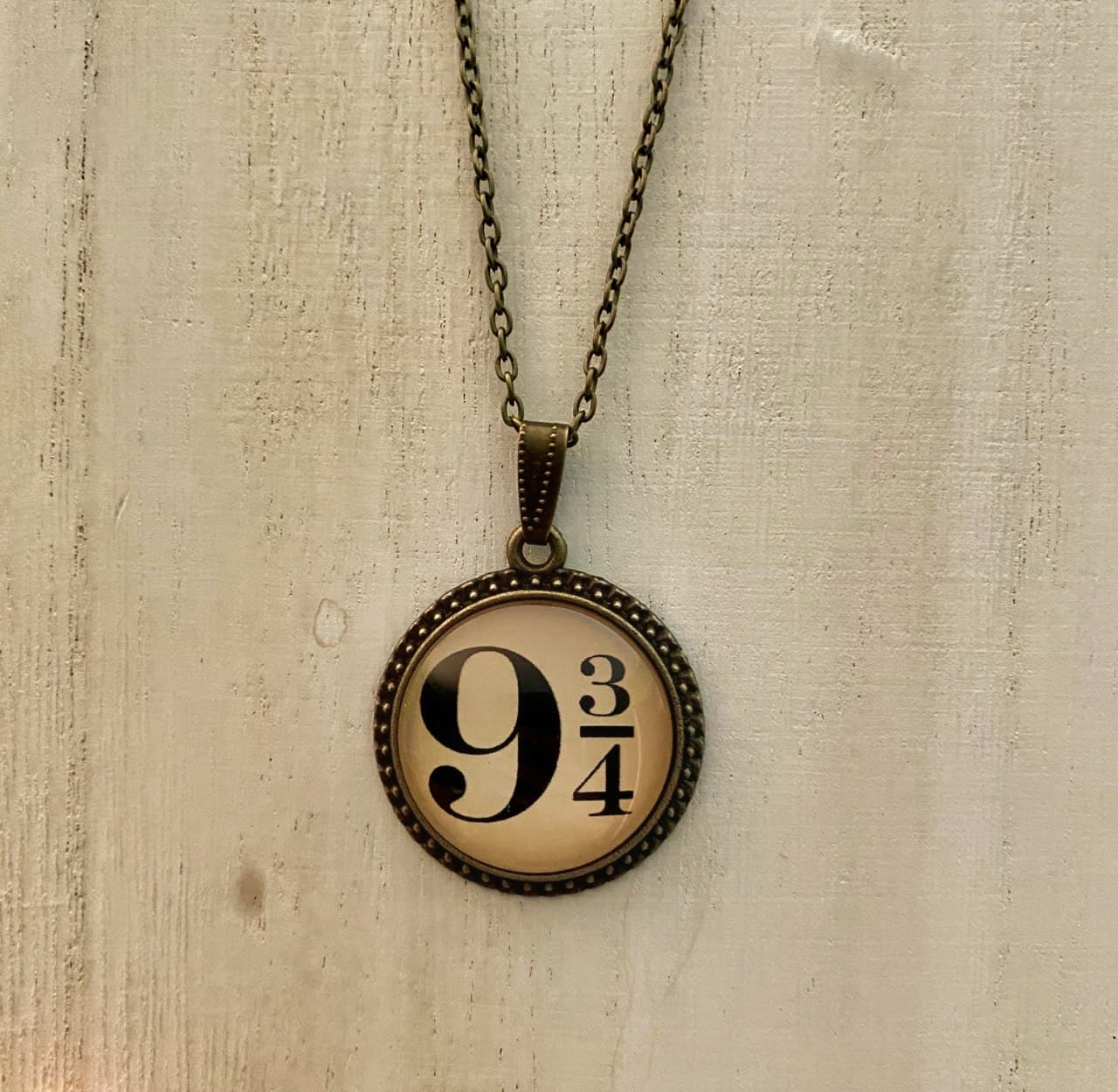 Harry Potter Inspired Artwork Glass Pendant - "Platform 9 & 3/4"