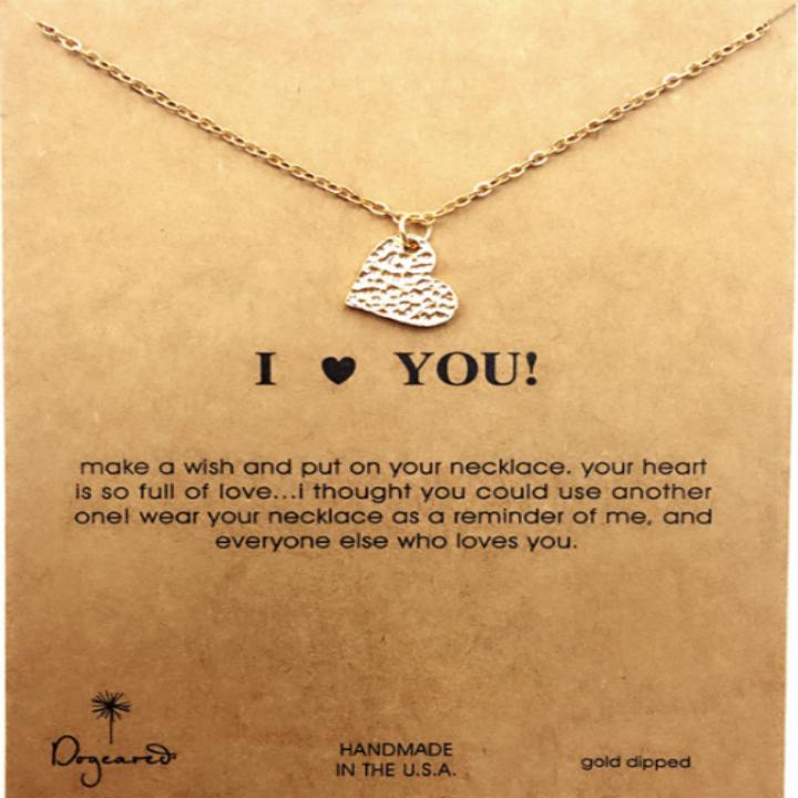 Simple "I love You" Choker Pendant