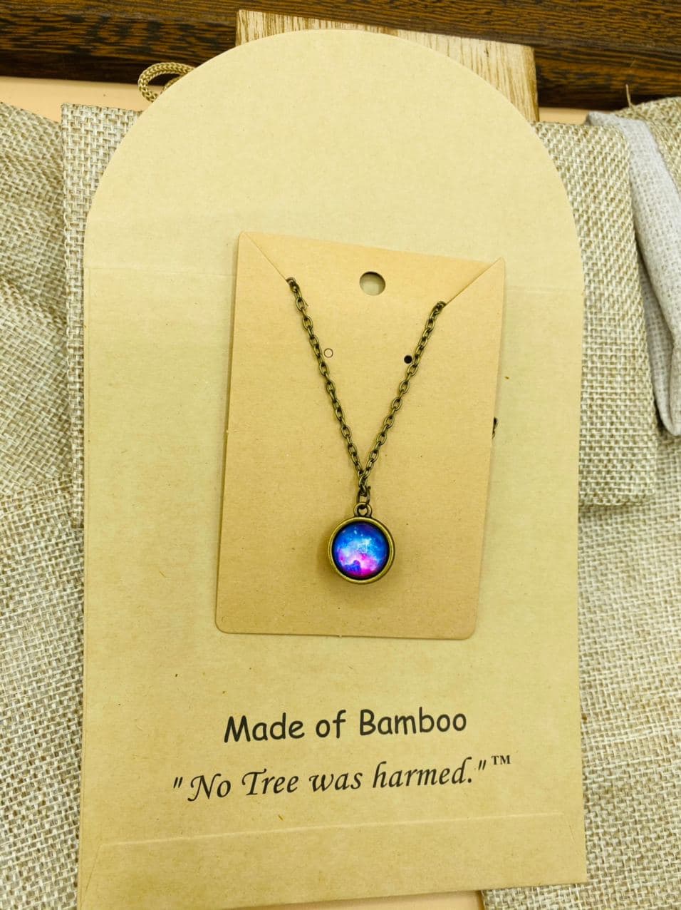Galaxy Nebula Orb Antique Style Necklace