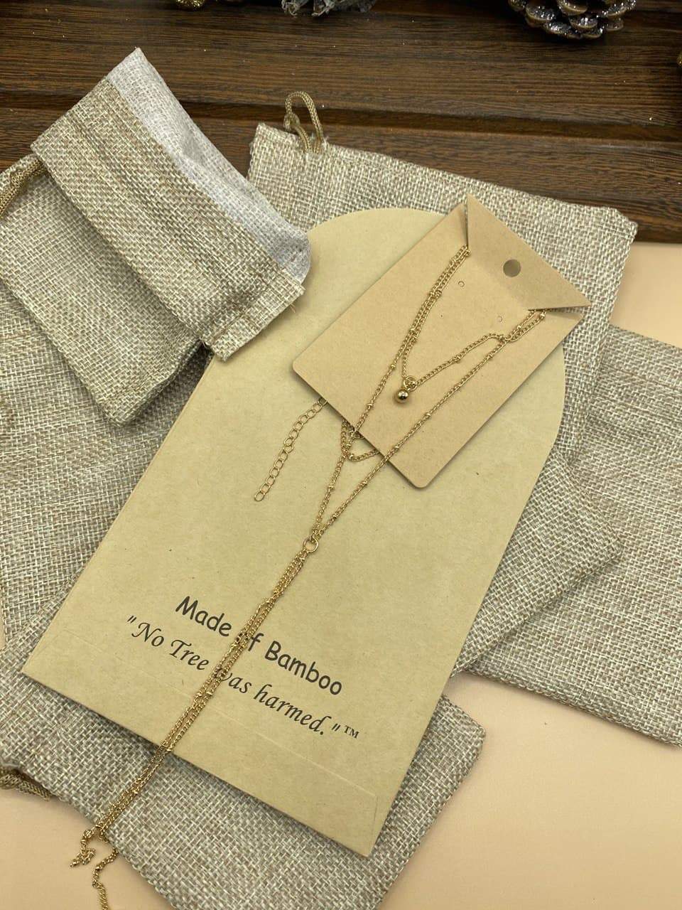 Elegant Simple Multi Layer Gold Drape Necklace & Choker