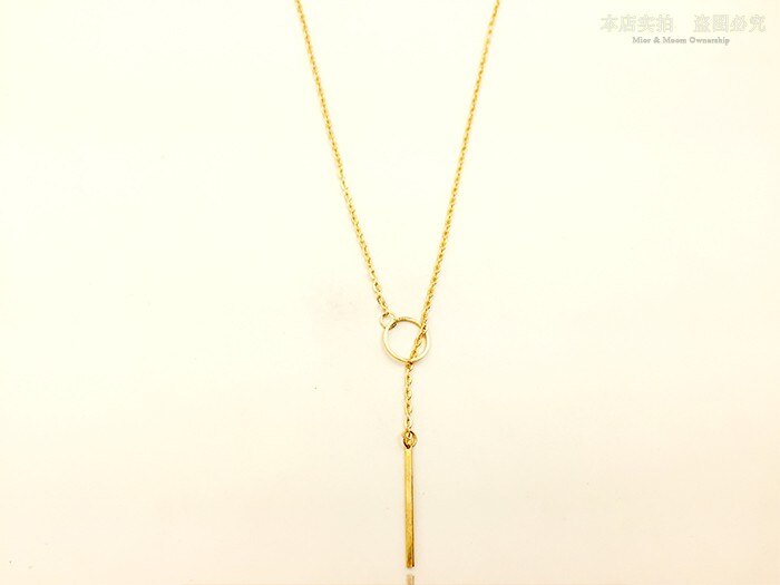 "Karma" Choker with Circle and Drop Bar On Message Gift Card