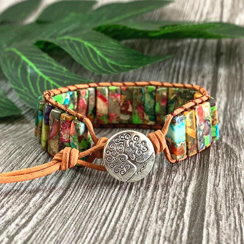 Handmade Retro Rope 7 Chakra Wrap Bracelet