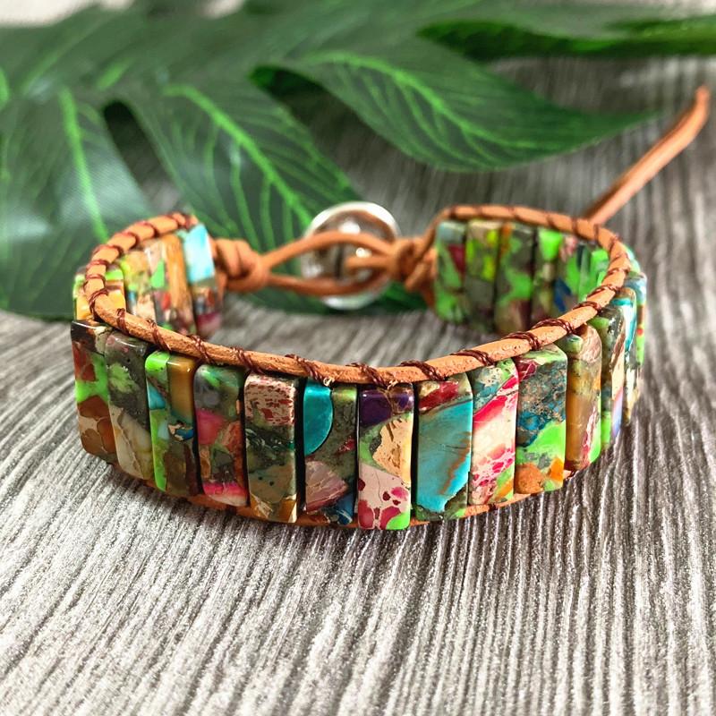 Handmade Retro Rope 7 Chakra Wrap Bracelet