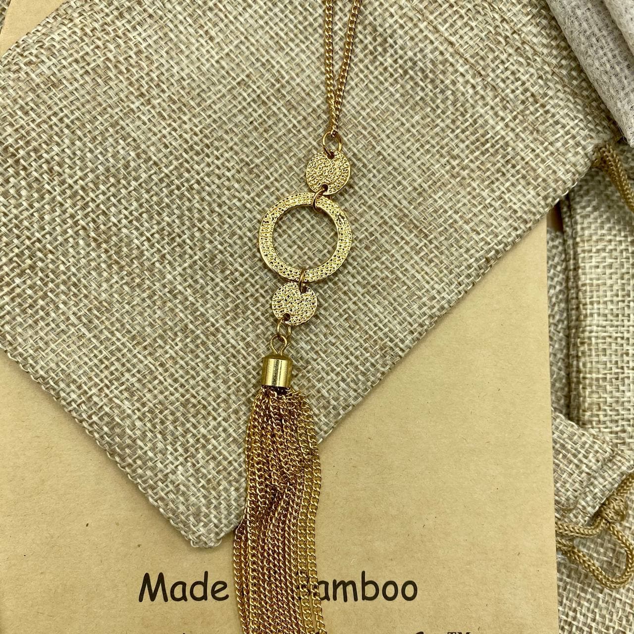 Hot Vintage Long Tassel Medallion Necklace - Circle Center