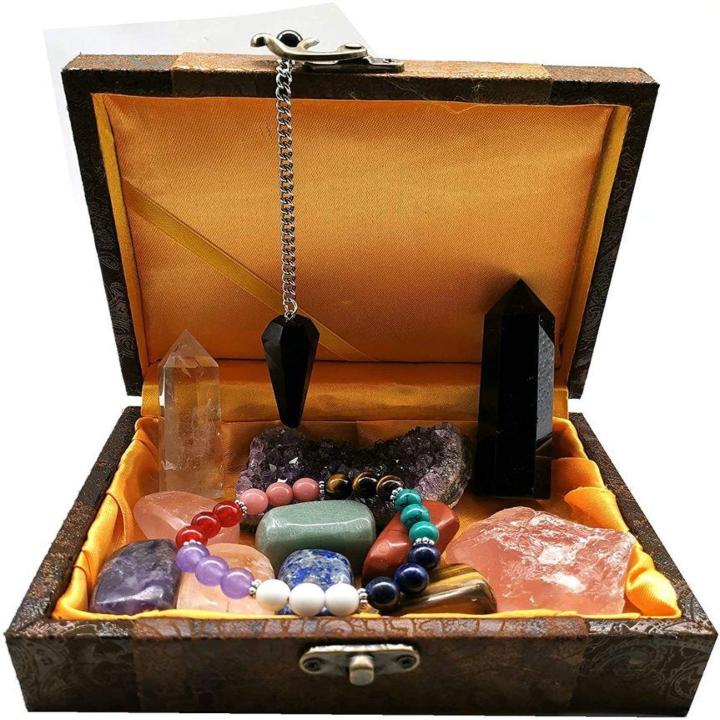 Premium Grade Beautiful Healing Crystals & Stone Box Set