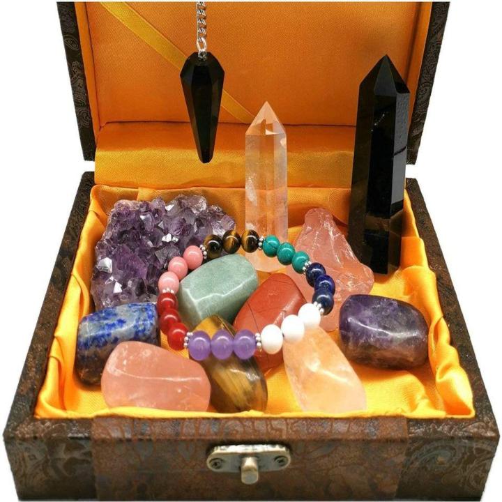 Premium Grade Beautiful Healing Crystals & Stone Box Set