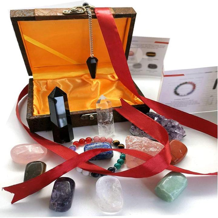 Premium Grade Beautiful Healing Crystals & Stone Box Set