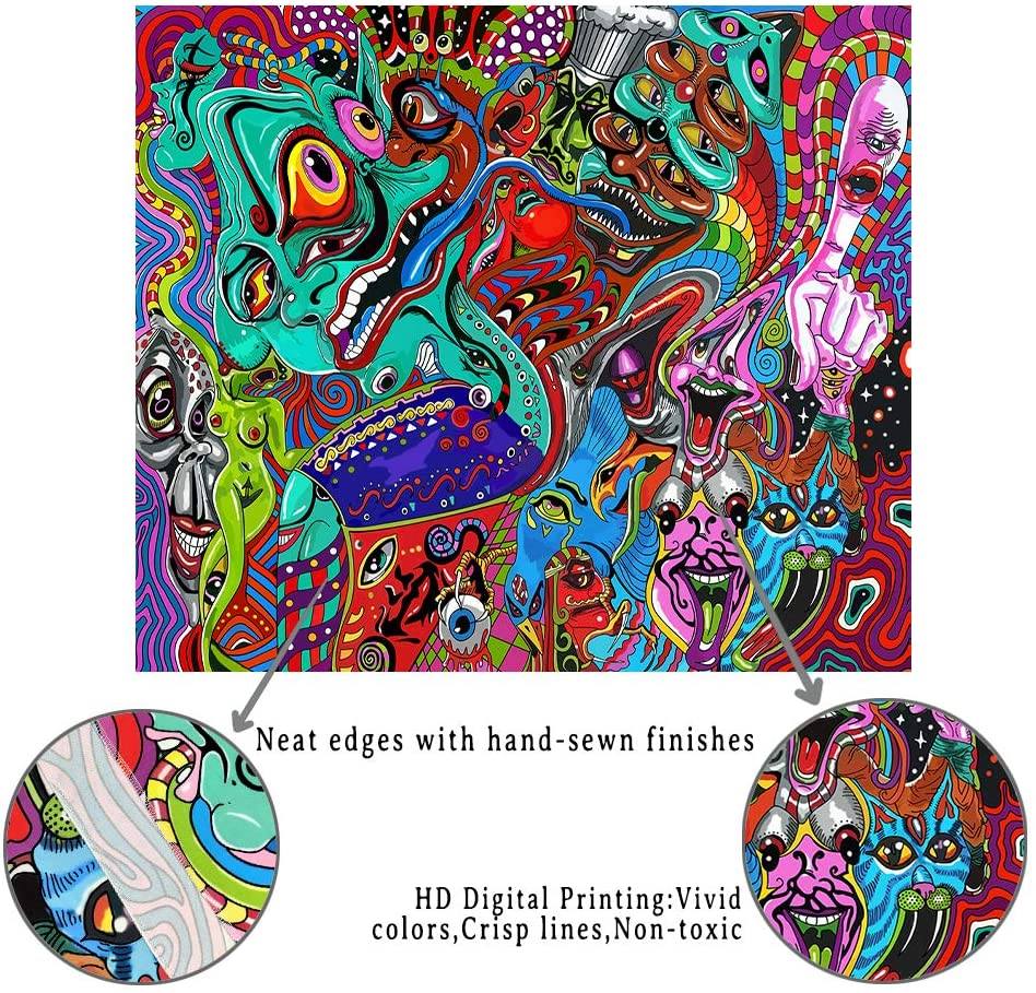 Vivid Psychedelic Trippy Bohemian Tapestry