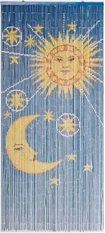 Cool Sun and Moon Bamboo Bead Curtain, Doorway