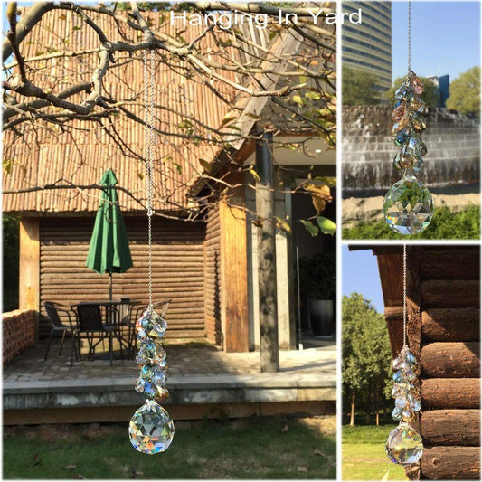 Gorgeous Crystal Ball Prism Suncatcher Hanging Ornament Chakra Crystals Rainbow Maker