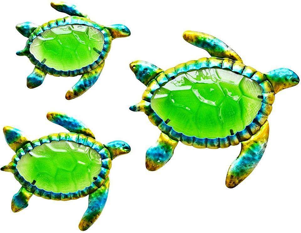 Ocean Sea Turtle Hanging Wall Art for Pool Patio Fence Décor