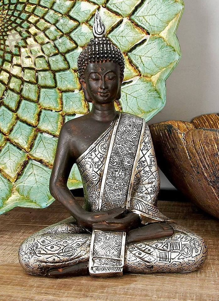 Blissful Thai Buddha Meditating Peace Harmony Statue