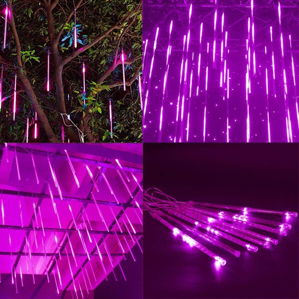 Bright Meteor Shower Rain Lights - Purple/Hot Pink