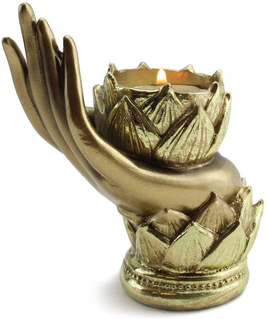 Lotus Gesture Hand Shape Candle Holder for Your Healthy Heart