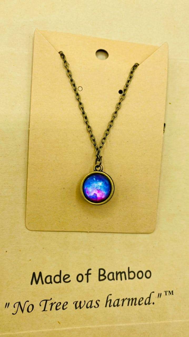 Galaxy Nebula Orb Antique Style Necklace