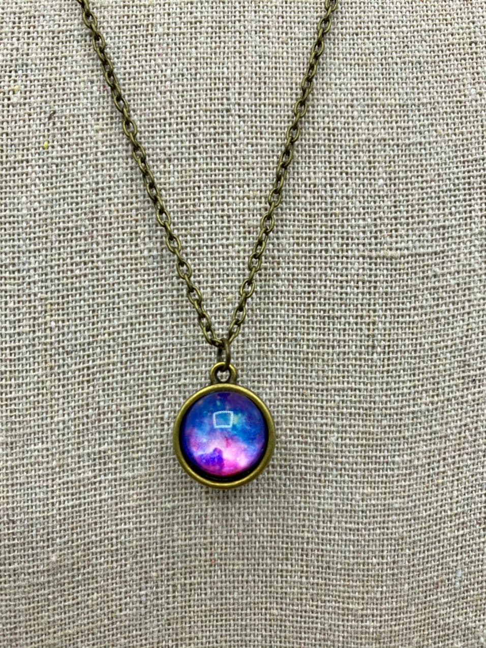 Galaxy Nebula Orb Antique Style Necklace