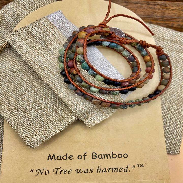 Handmade Bohemian Retro Rope Wrapped Earth Beads