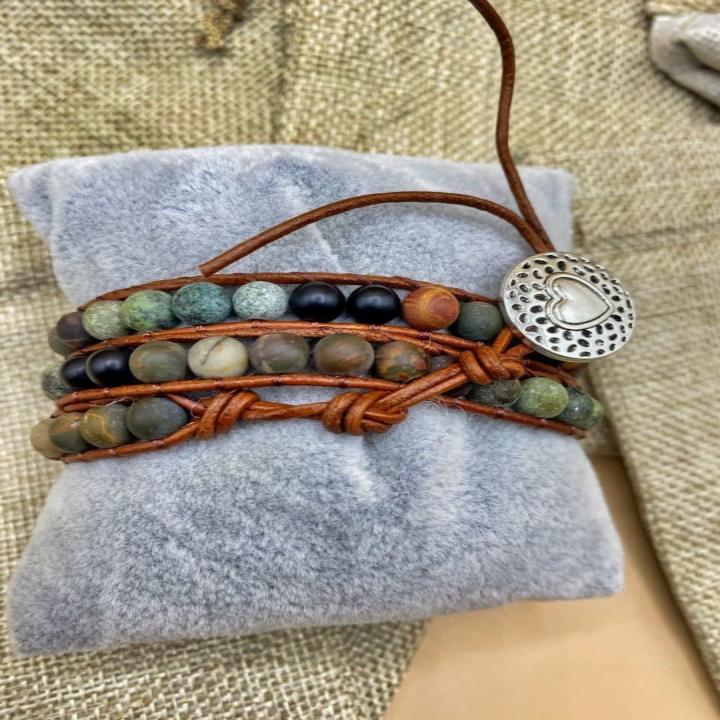 Handmade Bohemian Retro Rope Wrapped Earth Beads